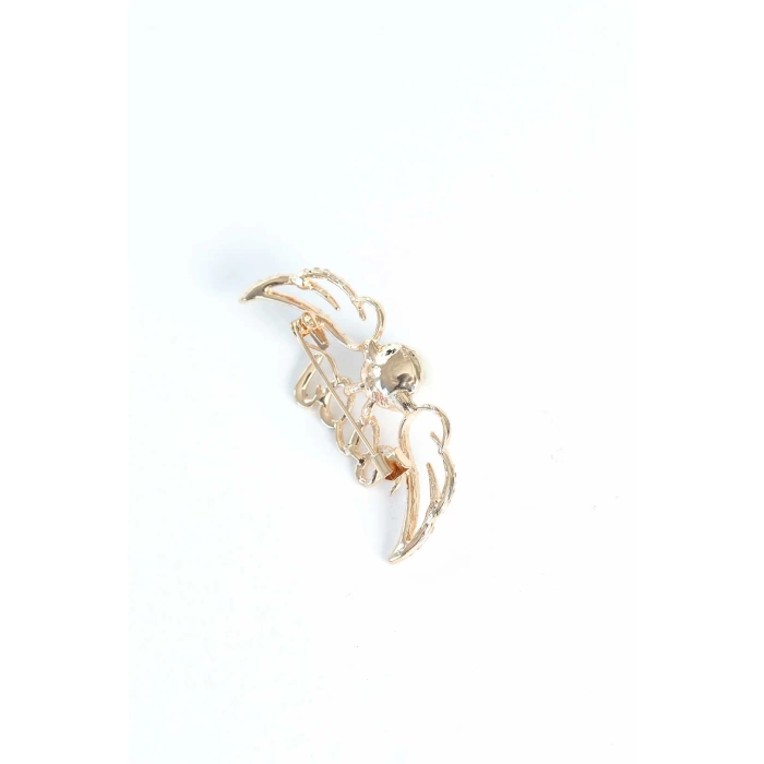 Zirkon Taşlı Metal Broş