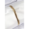 316L Çelik Ezme Zincir Model Gold Renk Kadın Bileklik