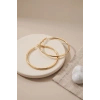 316L Çelik Gold Renk 46 mm Halka Küpe