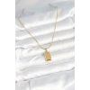 316L Çelik Gold Renk Külçe Altın Model Kolye