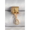 316L Çelik Gold Renk Sallantı Damla Zirkon Taşlı Nomination Charm
