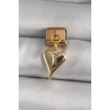 316L Çelik Gold Renk Sallantı Kalp Model Nomination Charm