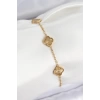 316L Çelik Gold Renk Yonca Kadın Bileklik