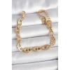 316L Çelik Gold Renk Zincir Model Kadın Bileklik