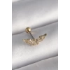 316L Çelik Gold Renk Zirkon Taş Detay Kanat Model Tragus Piercing