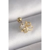 316L Çelik Gold Renk Zirkon Taş Detaylı Kurdele Model Tragus Piercing