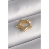 316L Çelik Gold Renk Zirkon Taş Detaylı Yıldız Model Tragus Piercing