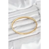 316L Çelik Gold Renk Zirkon Taşlı 65 mm İnce Kadın Kelepçe Bileklik