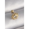 316L Çelik Gold Renk Zirkon Taşlı Güneş Tragus Piercing