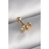 316L Çelik Gold Renk Zirkon Taşlı Kurdele Tragus Piercing