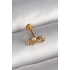 316L Çelik Gold Renk Zirkon Taşlı Sonsuzluk Model Tragus Piercing