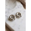 316L Çelik Gümüş Renk Çiftli Earcuff Küpe