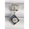 316L Çelik Gümüş Renk Passport Model Nomination Charm