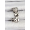 316L Çelik Renk Kedi Model Nomination Charm