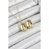 316L Çelik Zincir Açılabilir Sanatsal Vintage Çiçek Model Gold Renk Kadın Kolye