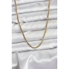 316L Çelik Zincir Gold Renk 60 cm Yılan Zincir Kadın Kolye