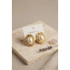316L Gold Renk Gold Renk Vintage Beyaz İncili Model Küpe