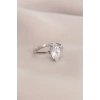 Ayarlanabilir Silver Renk Taşlı Yüzük