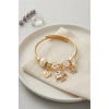 Balık Charmlı Beyaz Renk Gold Bileklik