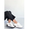Belan Beyaz Triko Bağcıklı Spor Ayakkabı