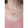 Çelik 3 Renkli Minimal 3lü Kalp Kolye