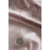 Çelik Silver Renk Yaşam Çiçeği Tasarımlı Kadın Kolye