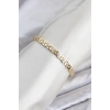 CM Model Zirkon Taşlı VIP Seri Gold Renk Pirinç Kadın Bileklik