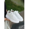 Freya Beyaz Cilt Bağcıklı Spor Ayakkabı