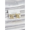 Füsun Küpesi Model Gold Renk Kelebek Model Pirinç Kadın Küpe