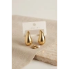 Gold Renk Damla Küpe 30 mm