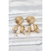 Gold Renk Deniz Temalı Vintage Kadın Küpe