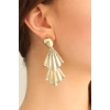 Gold Renk Metal Vintage Bayan Sallantı Küpe