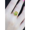 Gold Renk Renkli Zirkon Taşlı Pirinç Kadın Yüzük