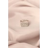 Gümüş Renk Metal Punta Zirkon Taşlı Ayarlanabilir Kadın Yüzük