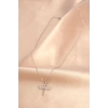 Gümüş Renk Metal Zirkon Taşlı Yusufçuk Kolye