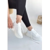 Jindy Beyaz Triko Bağcıklı Spor  Ayakkabı