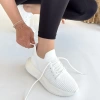 Jindy Beyaz Triko Bağcıklı Spor  Ayakkabı