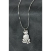 Kedi Figürü Tasarımlı Metal Kolye