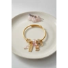 Kedili Model Pembe Charmlı Bileklik