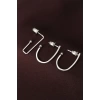 küpeGeometrik Model Gümüş Renk Metal Çoklu Küpe