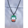 Kyle Broflovski Tasarımlı Siyah Zincirli Erkek Kolye