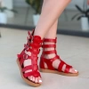 Losya Kırmızı Deri Sandalet