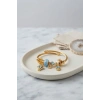 Mavi Uçan Model Charmlı Gold Renk Bileklik
