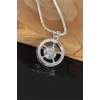 Medusa Tasarım Silver Renk Zincirli Erkek Kolye