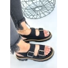 Milta Siyah Nubuk Sandalet