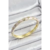 Mineli Pirinç Gold Renk Pembe Renk Motifli Kadın Kelepçe