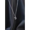 Minimal Melek Silver Renk Zirkon Taşlı Kadın Kolye
