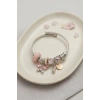 Pembe Kristal Kelebek Charmlı Bileklik