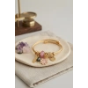 Pembe Papatya Model Gold Renk Charmlı Bileklik