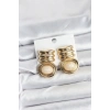 Pirinç Gold Krem Renk Vintage Kadın Küpe